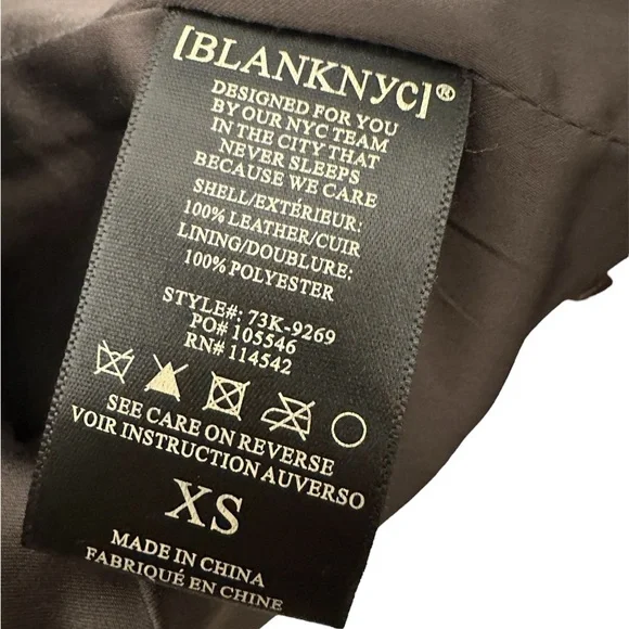 BLANK NYC Leather Suede Moto Jacket French Gray Dark Gray Accents Women XS NWT - Picture 11 of 13